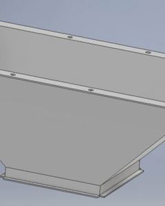 Branch piece f/extra outlet without shutter K40/K60 galv M&M